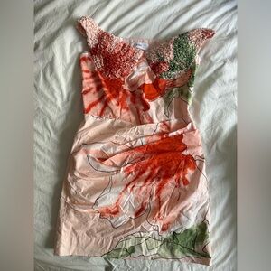 SWF Off Shoulder Pleated Mini Dess